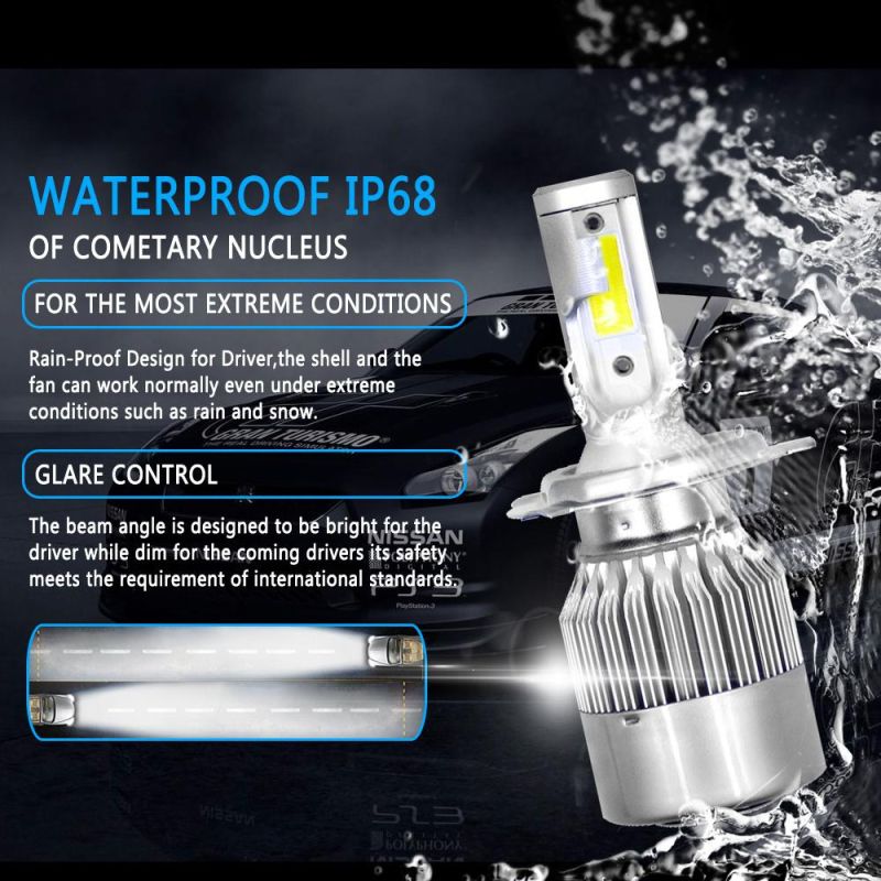 Auto Lamps C6 COB LED Light Bulb 36W 8000lm 6000K LED Car Light Factory Whole Sale