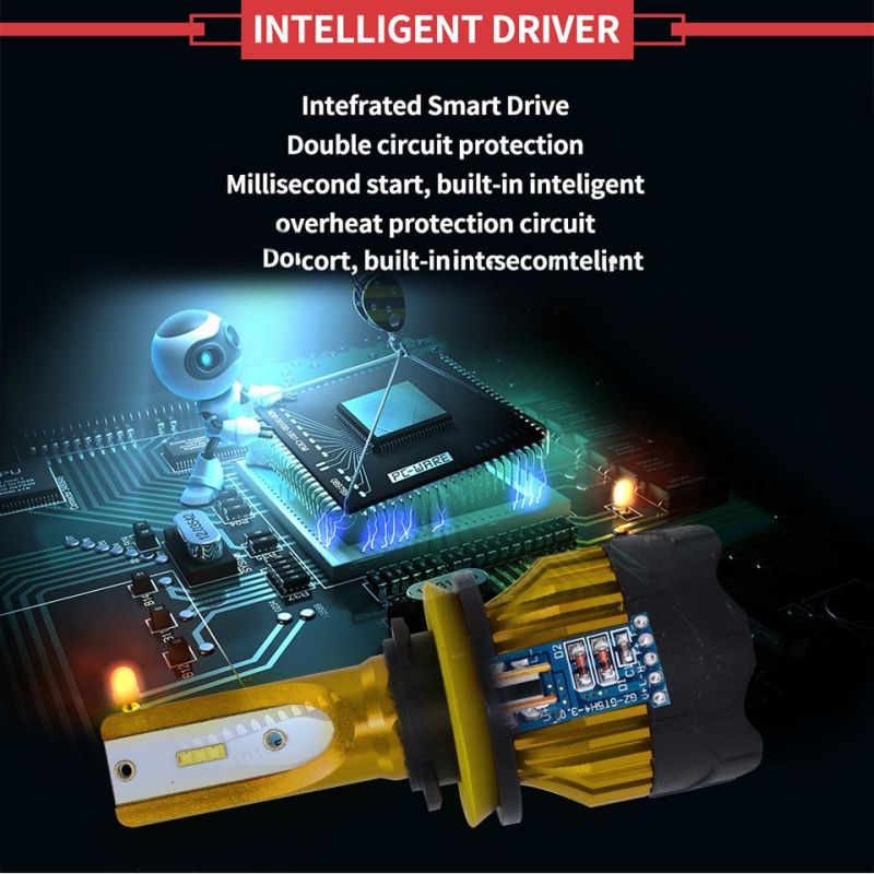 K5 LED Headlight Chip Csp K5 LED Headlight Dual Beam H4 9007 9012 Low Beam 9005 9006 881 12V 40W 8000lm