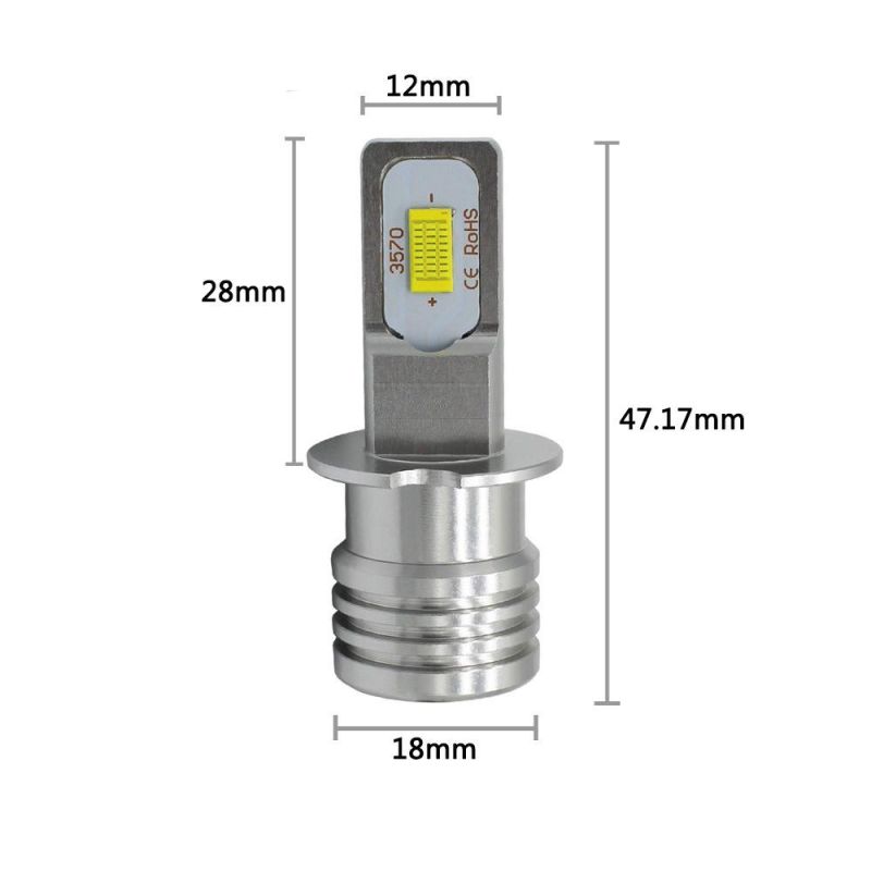 H3 12V-24V 1000 Lumens with Canbus 3000K LED Fog Light