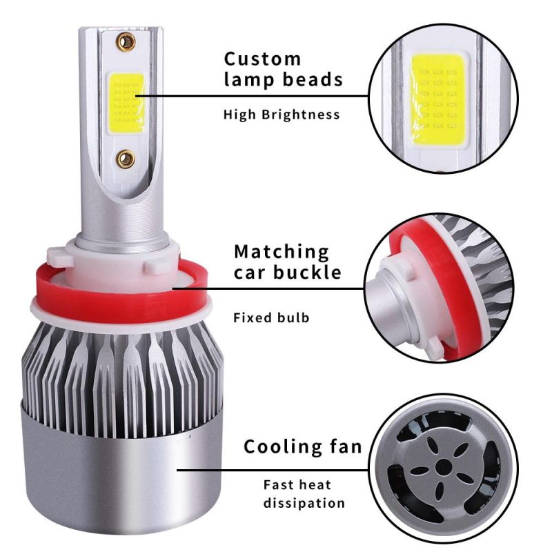 Wholesale Super Bright 12V 24V H11 H8 H9 C6 LED Headlight Bulbs