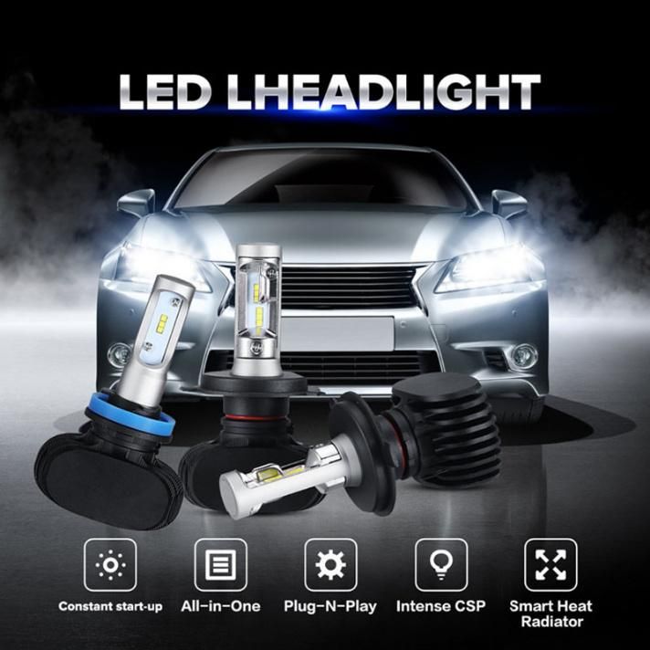 S1 LED Headlight H27 881 Hb3 Hb4 LED Automotriz 12V 50W 8000lm 6500K