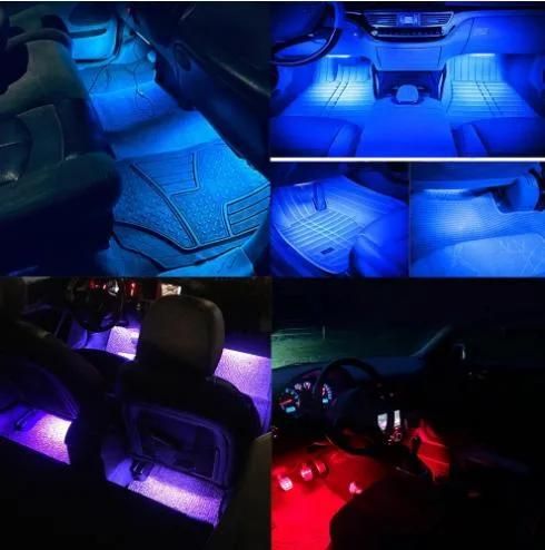 Automotive Interior Decorative Lights LED Car Foot Light 12LED 23cm Ambient Light Remote Control/APP/Music Voice Control Optional
