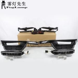 LED for Honda Breeze 2020 DRL Daytime Running Light DRL with Yellow Turn Signal Fog Lamp Relay Daylight 1 Set