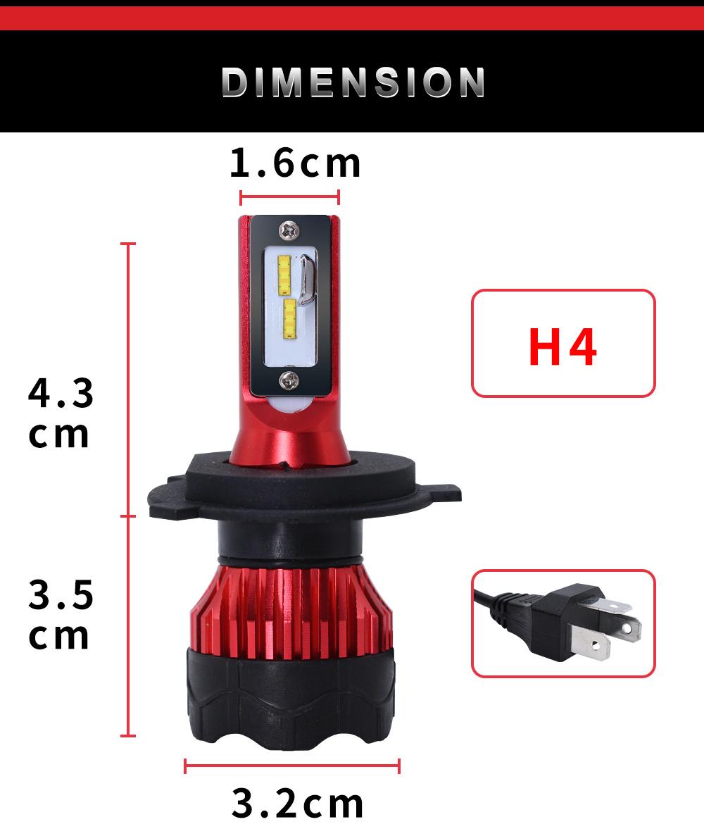 K1 S1 LED H4 Hb2 Headlight High Low Auto Light