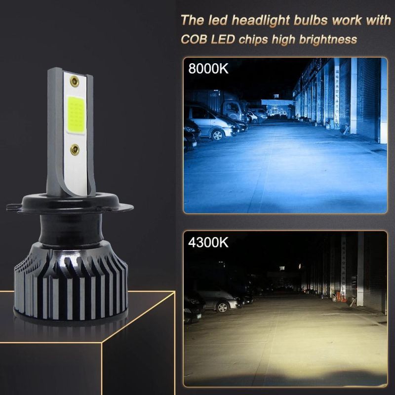 Powerful Super Bright LED LED Headlight H7 Auto Lamp Car Automobiles LED Head Lamp 12V 24V 8000K Blue Light