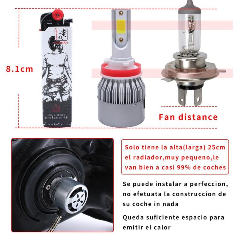 Wholesale Super Bright 12V 24V H11 H8 H9 C6 LED Headlight Bulbs