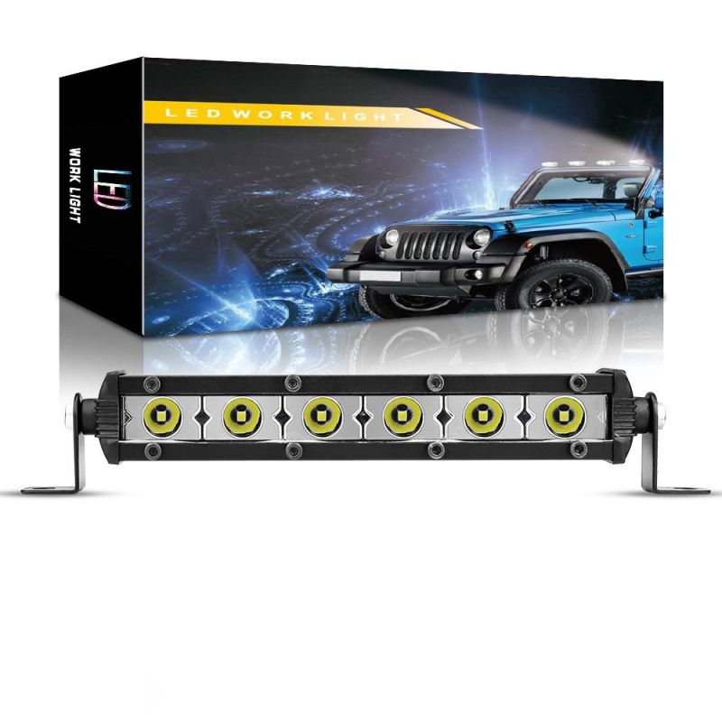 Dxz Single Row 3030 Light Bar 18W 6LED 12-24V Work Light Auto Parts Car Accessories Spotlight