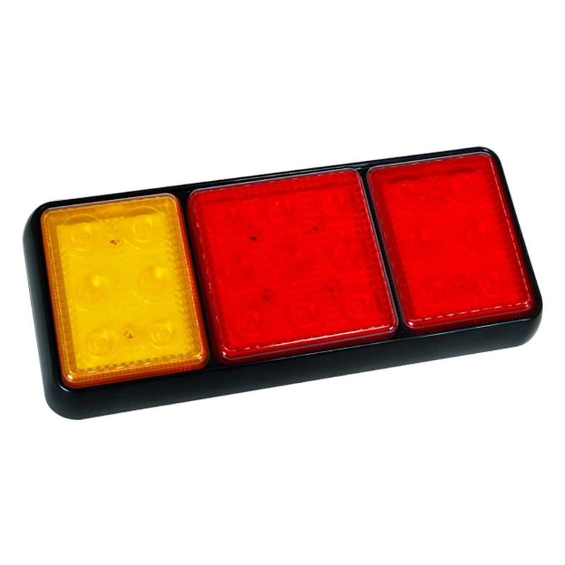 Factory High Quality Smds12-24V Rectangle Vehicle Stop Turn Rear Tail Lights for Truck Trailer Marine with E-MARK