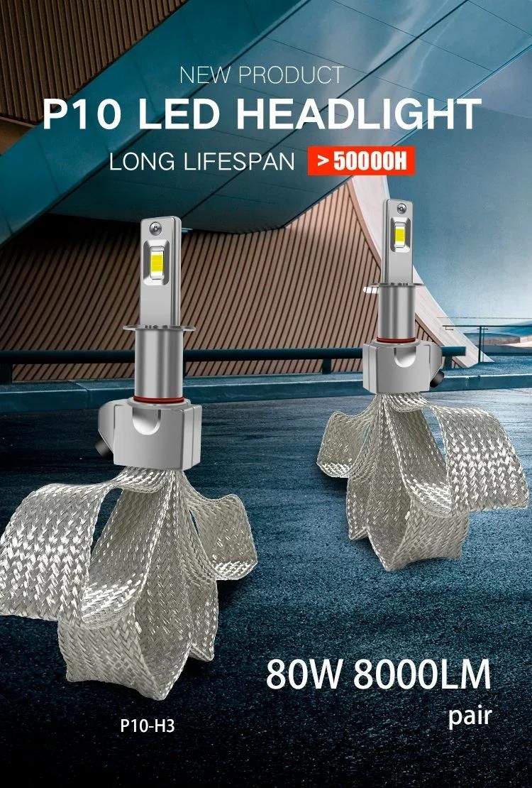 Best Selling Mini Size LED Light Vehicle Headlights H3 Csp Chip Auto Lighting System LED Headlight