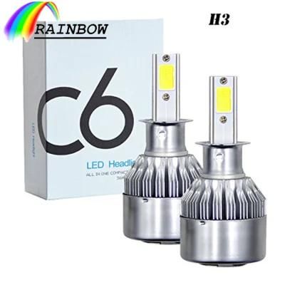 C6 H1 H3 LED Headlight Bulbs H7 LED Car Lights H4 880 H11 Hb3 9005 Hb4 9006 H13 6000K 72W 12V 6000lm Auto Headlamps