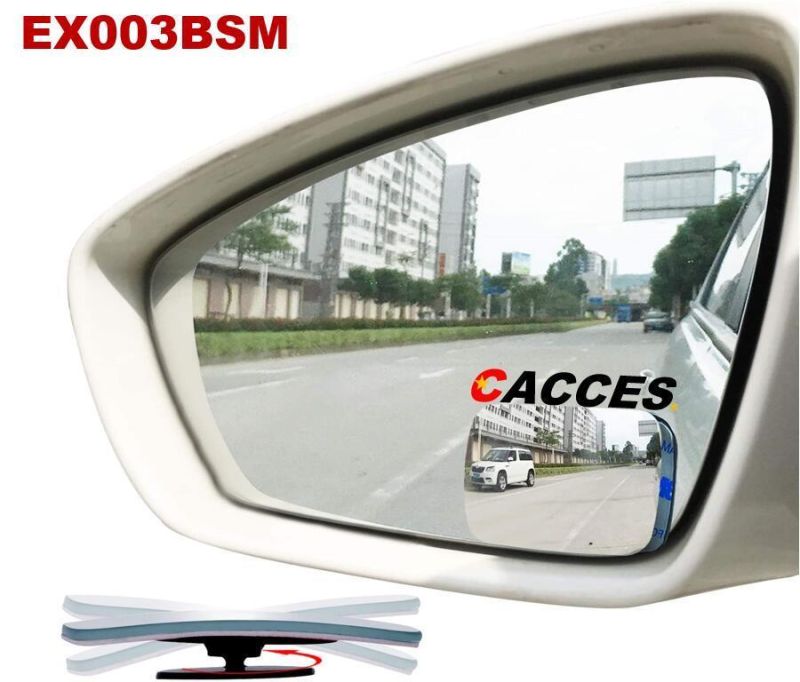 2" Round Blind Spot Mirror,360 Degree Adjustabe HD Glass Convex Wide Angle Rear View Car SUV Universal Fit Stick-on Lens Anti-Glare Blue-Tinted Frameless Mirror