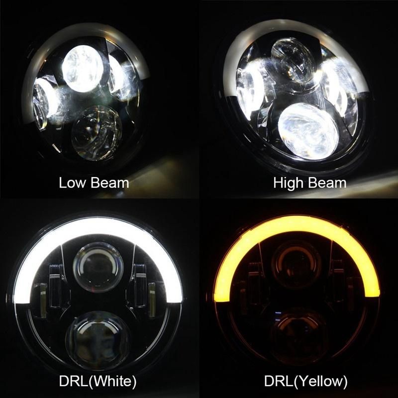 7" Inch Motorcycle Lighting System LED Headlight H4 LED Lamp H13 Black Projector LED Light Bulb Headlight for Motorcycle