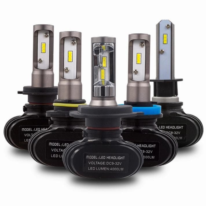 Super Brillante Auto S1 De H1 H8 H9 H10 H11 H4 LED H7 Bulbo Coche Faro Alta Baja Y Haz 50W 8000lm 12V 24V Kit De Luz Antiniebla