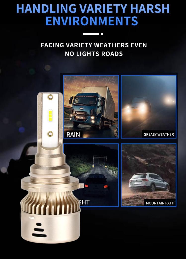 Hot Selling Plus Headlight H4 H7 6500lm 6000K Auto LED Headlight Bulb Kit for Universal Car