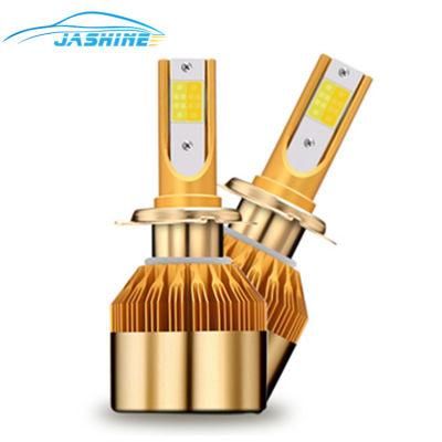 High Power LED Headlight Bulb H4 Dual Color 3000K 6000K Super Bright 4X6 LED Headlight