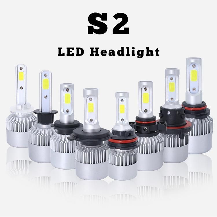 Auto Lighting Wholesale Three Side Head Lamp COB 72W 8000 Lumens 6500K Conversion Kit S2 Car LED Headlight Bulb