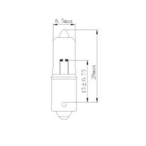 H10W 12V 10W Ba9s Auto Bulbs International Standard Lamps Backup Fog Stop Tail Turn Lights Halogen for Car Bus and Truck