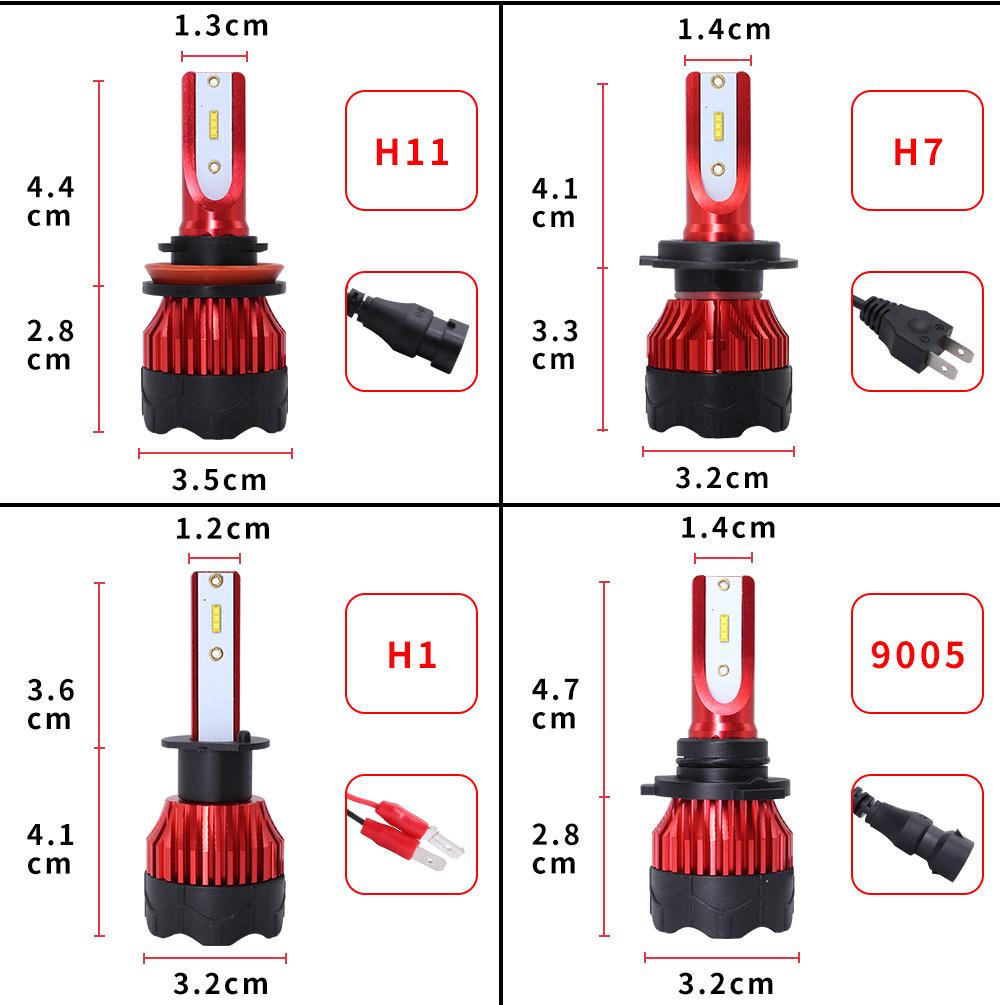 Auto Lighting System Fan Cooling 8000lm Car LED Headlights Bulb H4 H7 H11 9005 9006 K5