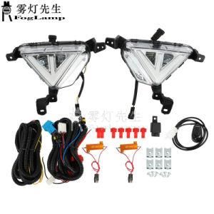 New-for Hyundai Elantra 2019-2020 Pair Front LED Fog Light DRL Daytime Running Light with Turn Signal Lamp