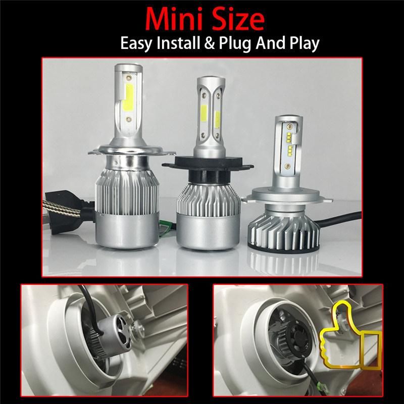 Mini Canbus H4 H7 LED Car Headlight Zes 4300K 6000K 8000K 12000lm 12V 24V H3 H1 9005 9006 Hb4 H11 Auto Fog Light Bulb