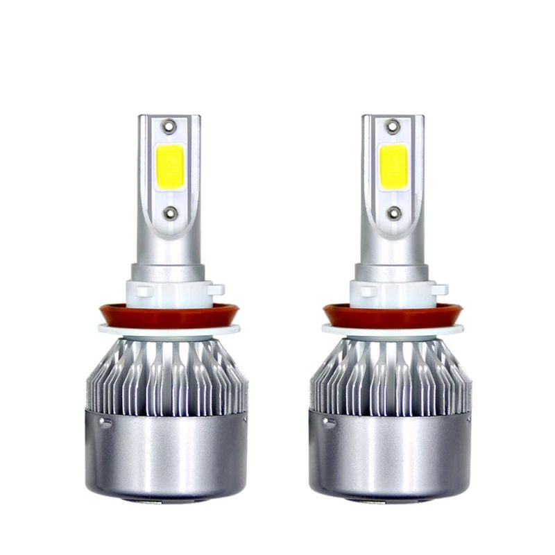 Super Bright 8000 Lumen 60W Auto H7 H4 C6 LED Fan Auto 9005 9006 H11 H7 H4 Car H4 C6 LED Headlights C6
