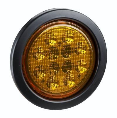 LED Auto Lamp Factory 10-30V DOT E4 4 Inch Round Forklift Trailer Truck Signal Stop Tail Lamps LED Auto Lamp