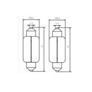 T15 C21W 12V 21W Sv8.5 Halogen Bulbs Festoon Backup Fog Auto Lights Stop Tail Turn Lamps for Car Bus and Truck