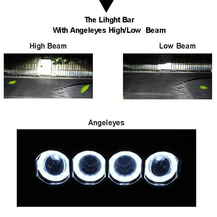 Single Row LED Light Bar 120W Jeep ATV Halo High Power Angle Eyes White Color Bar Light LED Driving Light Bar