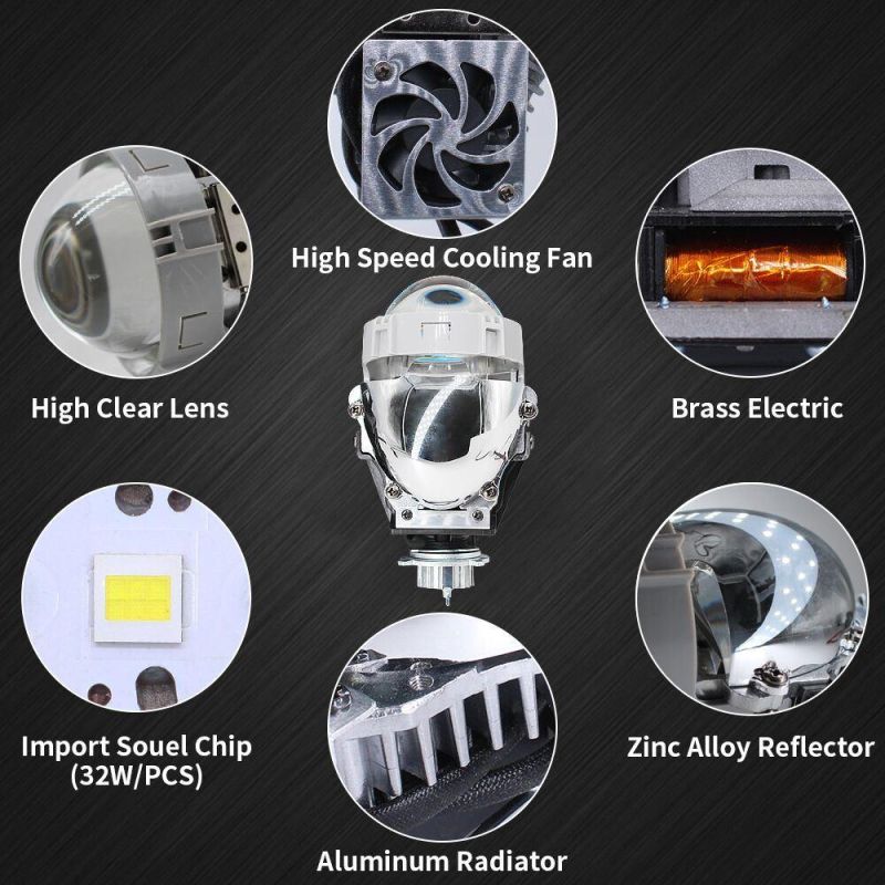 Wholesale 3inch LED Bi Xenon Bulbs H4 Hb2 H7 H11 9005 Hb3 Hb4 9006 Projector Headlight