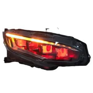 Car LED Light Right Hand Drive 4 Lens LED Headlight with Demon Eye for Honda 2016 Civic X
