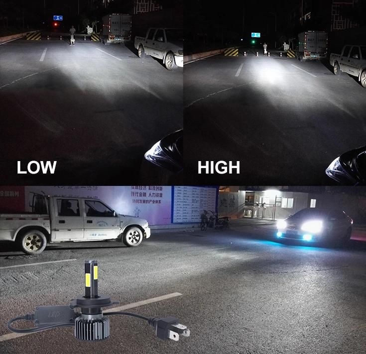 LED Car Light H11 H4 H7 Auto Light 4 Sides LED Headlamp Car Accessories