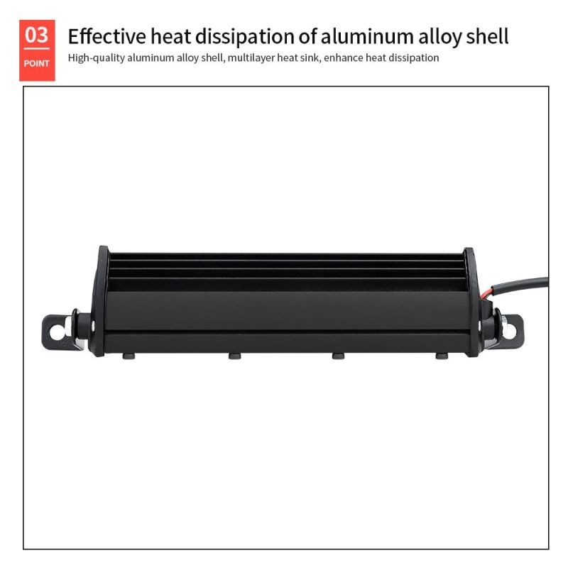 Dxz Single Row 3030 Light Bar 18W 6LED 12-24V Work Light Auto Parts Car Accessories Spotlight