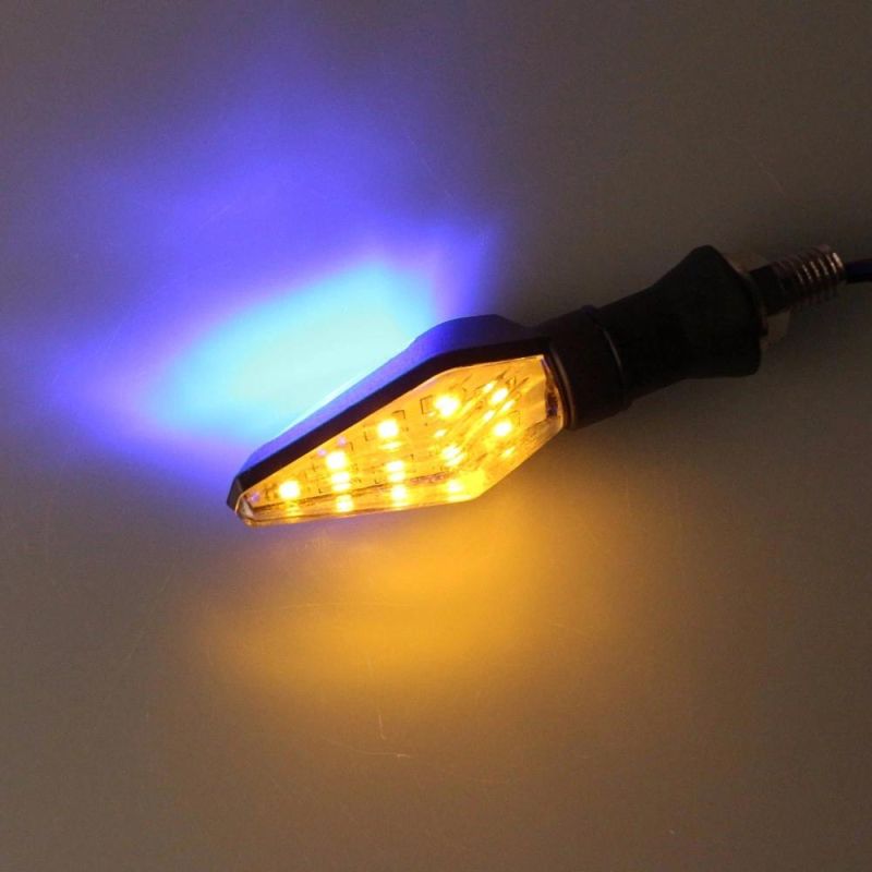 Universal Motorcycle LED Turn Signal Lights 12V Indicators Amber Blinker Light Flashers Lighting 12 LED Amber Light