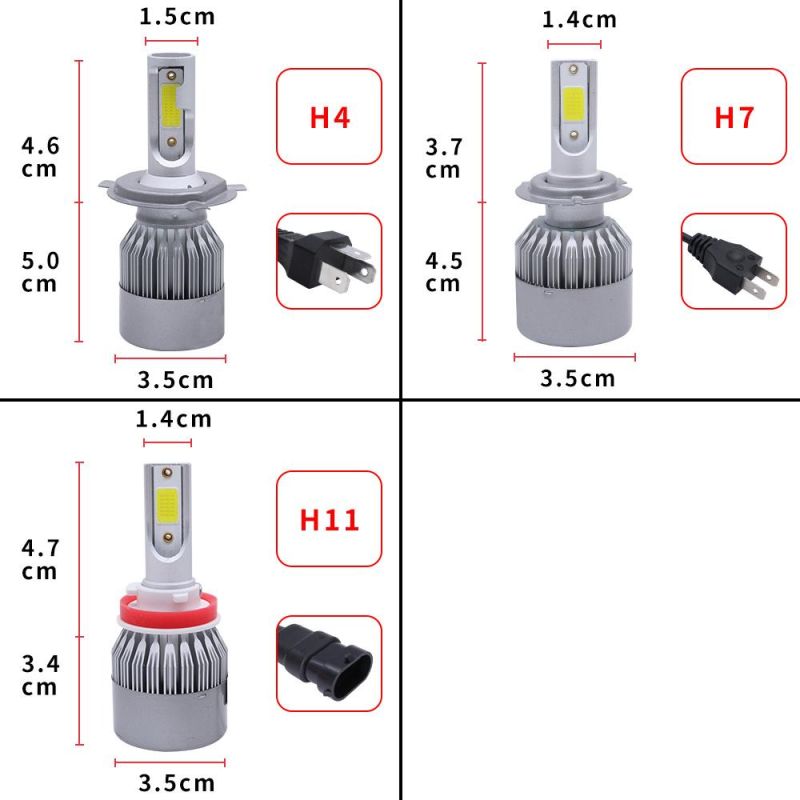 Wholesale Super Bright 12V 24V H11 H8 H9 C6 LED Headlight Bulbs