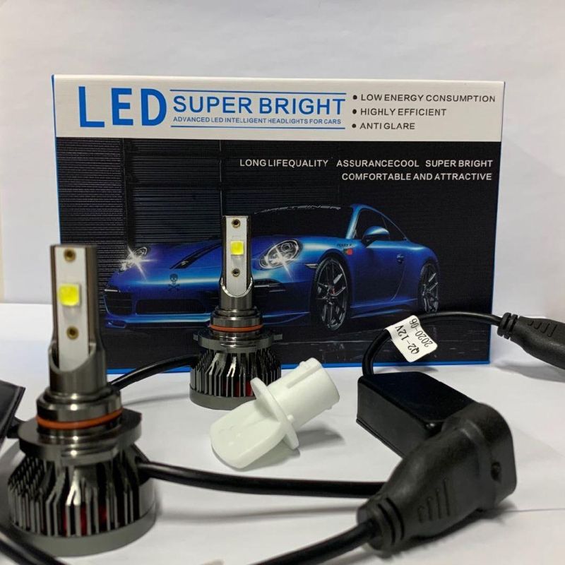 Factory Direct High Power CREE Chip Super Bright 72W 8000lm High&Low Beam H4 H7 9005 H11 H10 H8 H13 Auto LED Light Bulb