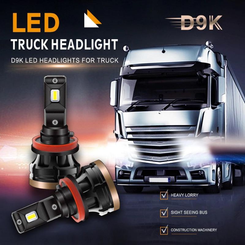 Manufacturer K9 S2 C6 H7 LED H4 Car Headlight Bulb 12V 24V 6000K H1 H3 H13 H11 9004 9007 Hb3 Hb4 Car Styling 8000lm Fog Light for Truck