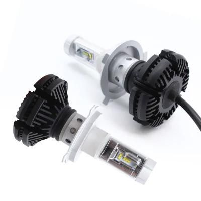 White LED Headlight Bulbs 6000lumen 50W H1/H3/H4