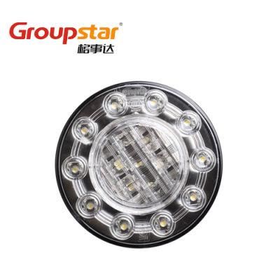 LED Car Lights E4 Adr Approval UV PC 4inch Round 24V 12V Brake Stop LED Truck Trailer Tail Lights