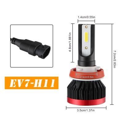 Automobile LED Headlight COB Chip Super Bright Automobile Headlamp 48W Double Beam H4 9004 9007 H13 Single Beam H7 H11 9005