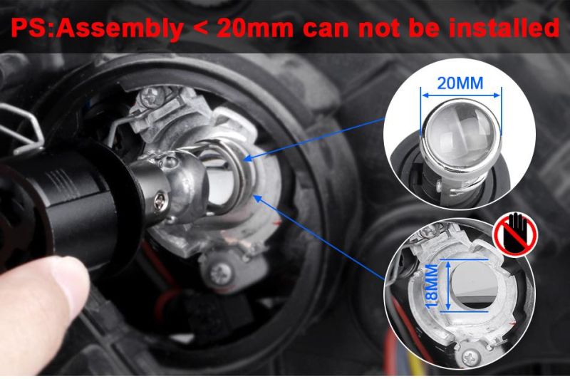 Super Bright H4 Ba20d High / Low Beam LED for Motorcycle Headlight Diode Bulb