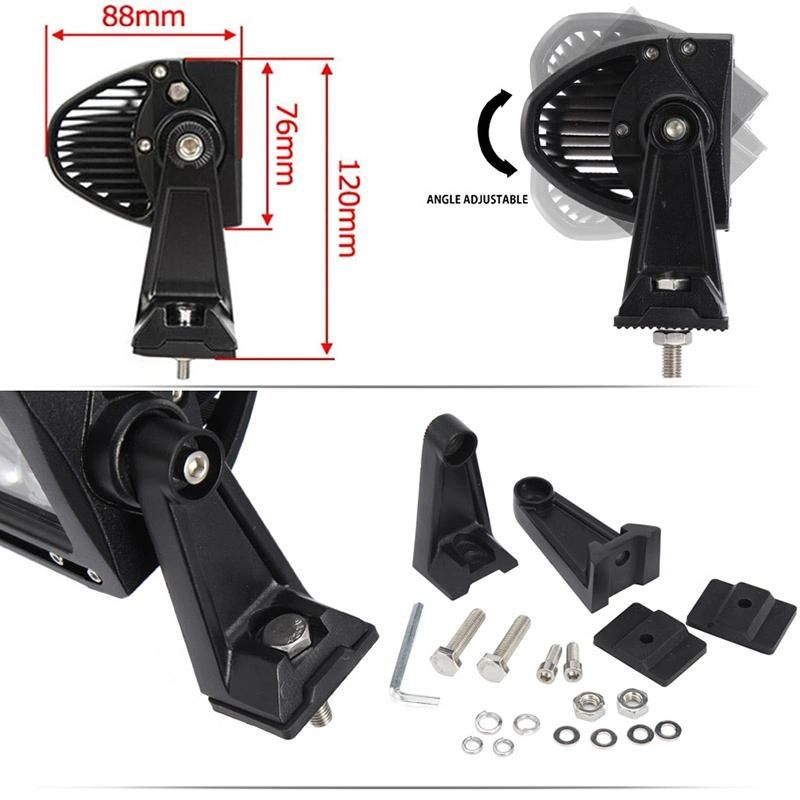 288W Spot Flood Combo Beam 4D Lens LED Light Bar