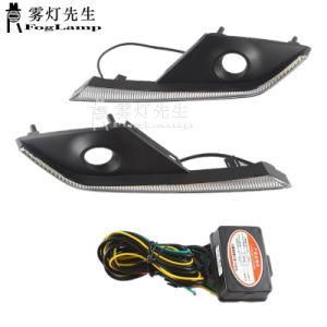 Car Daylight LED DRL Daytime Running Light Fog Lamp Cover with Turn Yellow Signal for Mazda Cx3 Cx-3 2016-2018