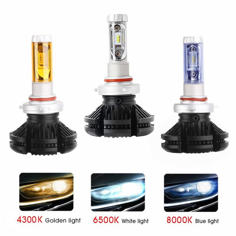Powerful X3 LED Headlight H4 LED H7 LED Car Headlight Zes Chips 50W 6000lm H1 H11 9005 Hb3 9006 LED Fog Lamp Auto Lights