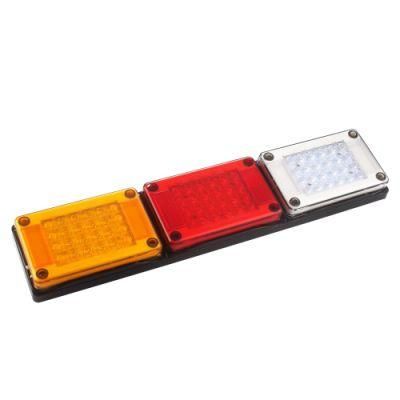 Factory Price 12V 24V Adr Rectangle Three Color UV PC LED Trailer Truck Tail Light Auto Light