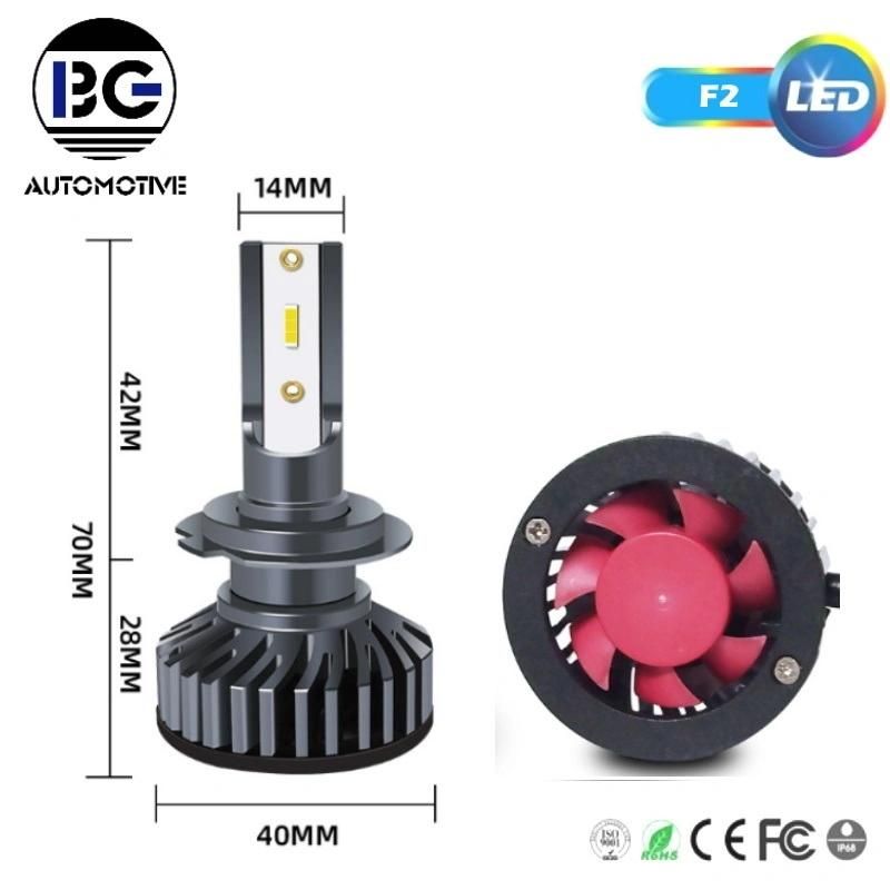 Car Accessories Auto F2 LED Light 6000K 30W 8000lm H7 H11 H4 9005 9006 LED Light Headlight of Automobile