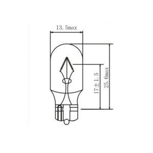 T13 W8w 12V 8W W2.1X9.5D International Standard Auto Bulbs Festoon Halogen Lamps Backup Fog Stop Tail Turn Lights for Car Bus and Truck