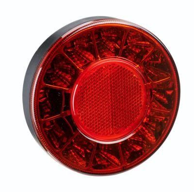 Manufacturer Good Supplier 4.5 Inch Round 10-30V LED Truck Trailer Indicator Stop Tail Reverse Signal Lamp Bus Tail Light