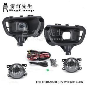 Fog Lights for Ford Ranger 2019 2020 Headlights Switch Cover Grill Frame Foglights Driving Lamp Fog Lamps Car Accessories