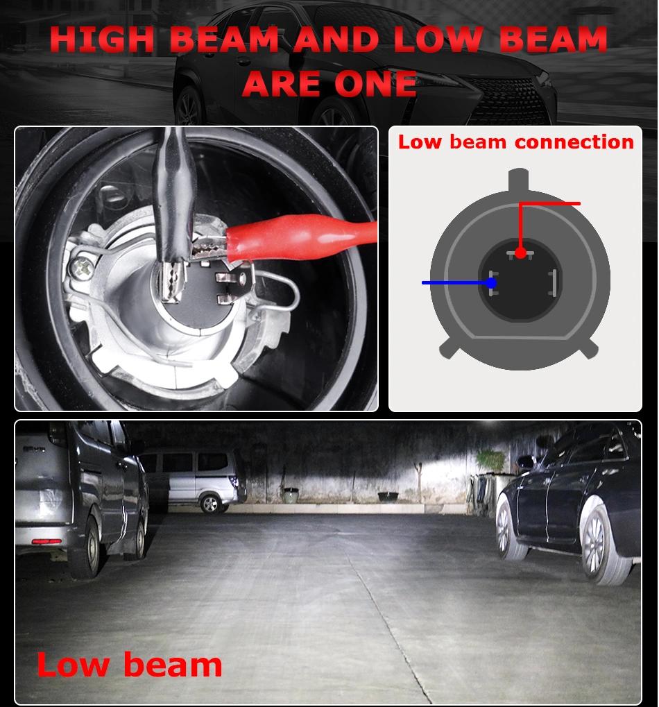 Hot Selling 2PCS/Set LED Car Headlight H1 H3 H7 H4 H13 H11 880 Auto Lamps S2 Headlight Bulbs 72W 8000lm 6500K for 9V to 36V 200m Auto Lights