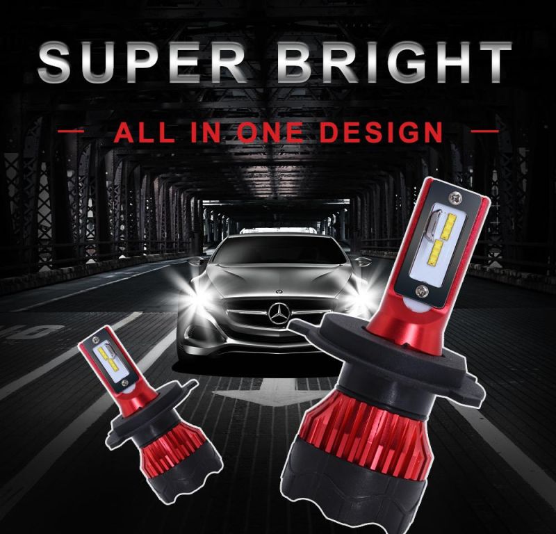 Auto Lighting System Fan Cooling 8000lm Car LED Headlights Bulb H4 H7 H11 9005 9006 K5